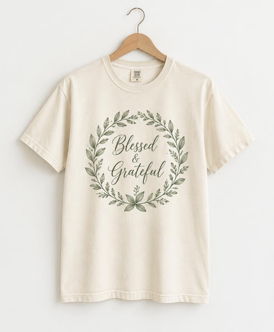 Blessed & Grateful Vintage Graphic Tee